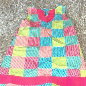 Girls Block Pattern Dress